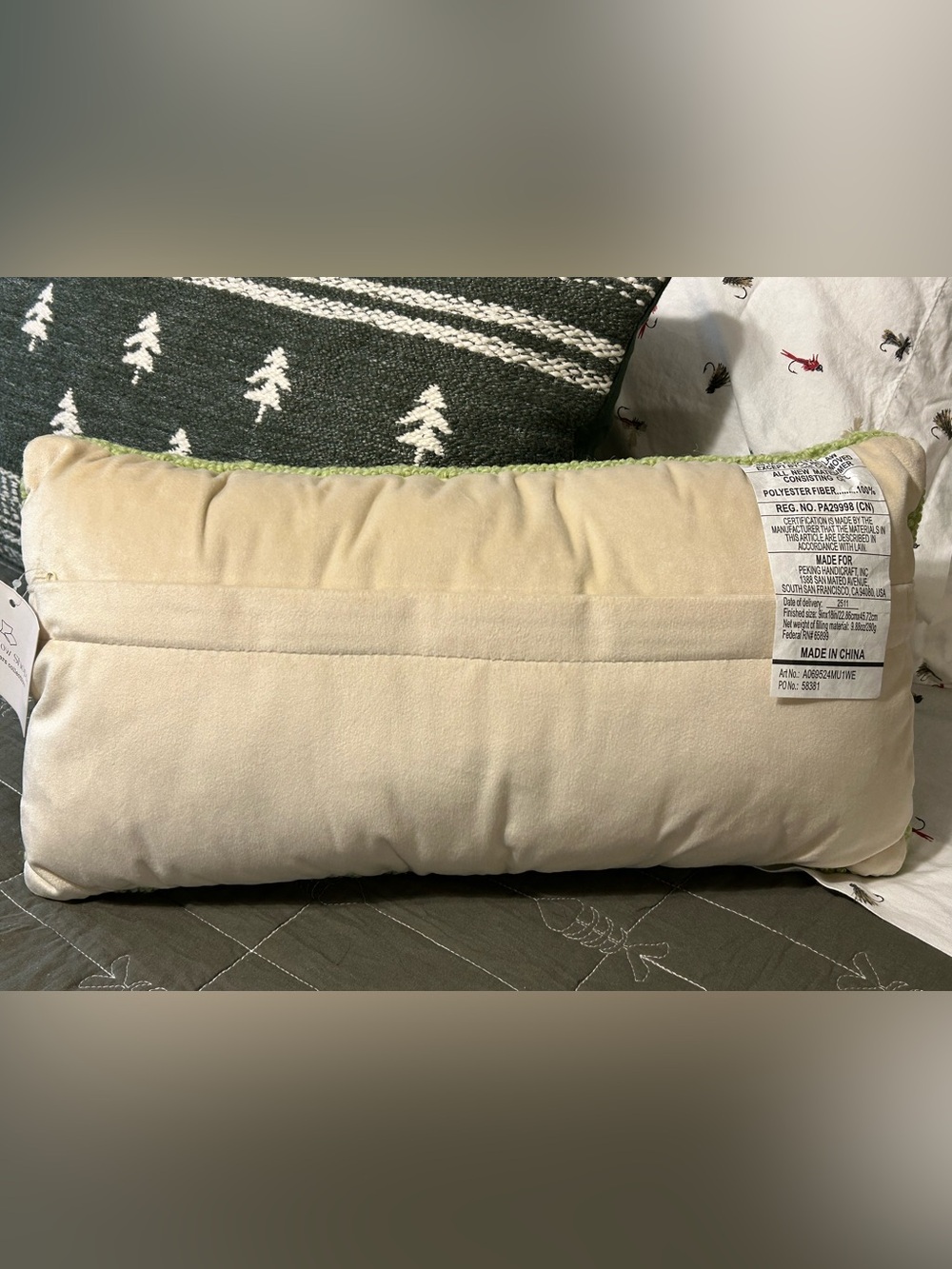 NWT Makers Collective CAMP Hooked Lumbar Pillow 9” x 18” - Picture 2 of 12